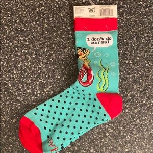 Cartoon socks “I don’t do normal”